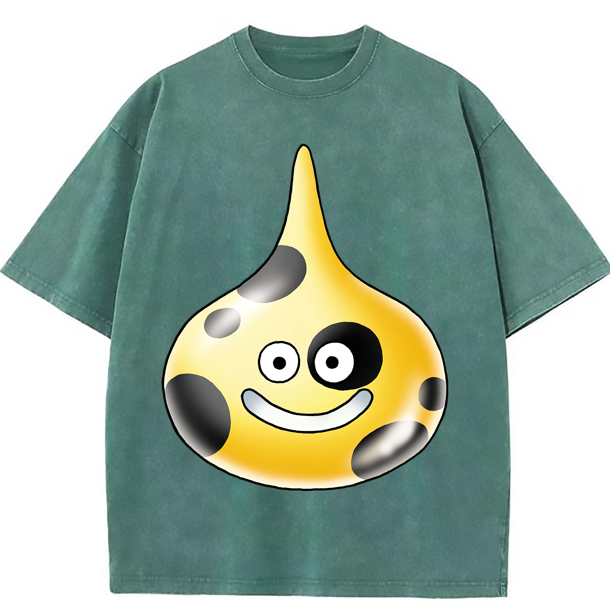 （画像用） ドラゴンクエスト Doragon Kuesuto Dragon Quest 綿100% ヴィンテージ風 半袖Tシャツ（フロントプリント）